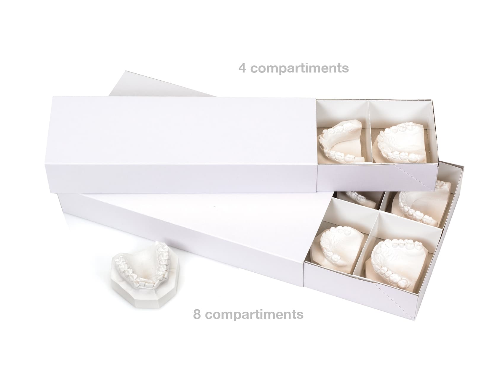 Boites pour moulages 4 compartiments
