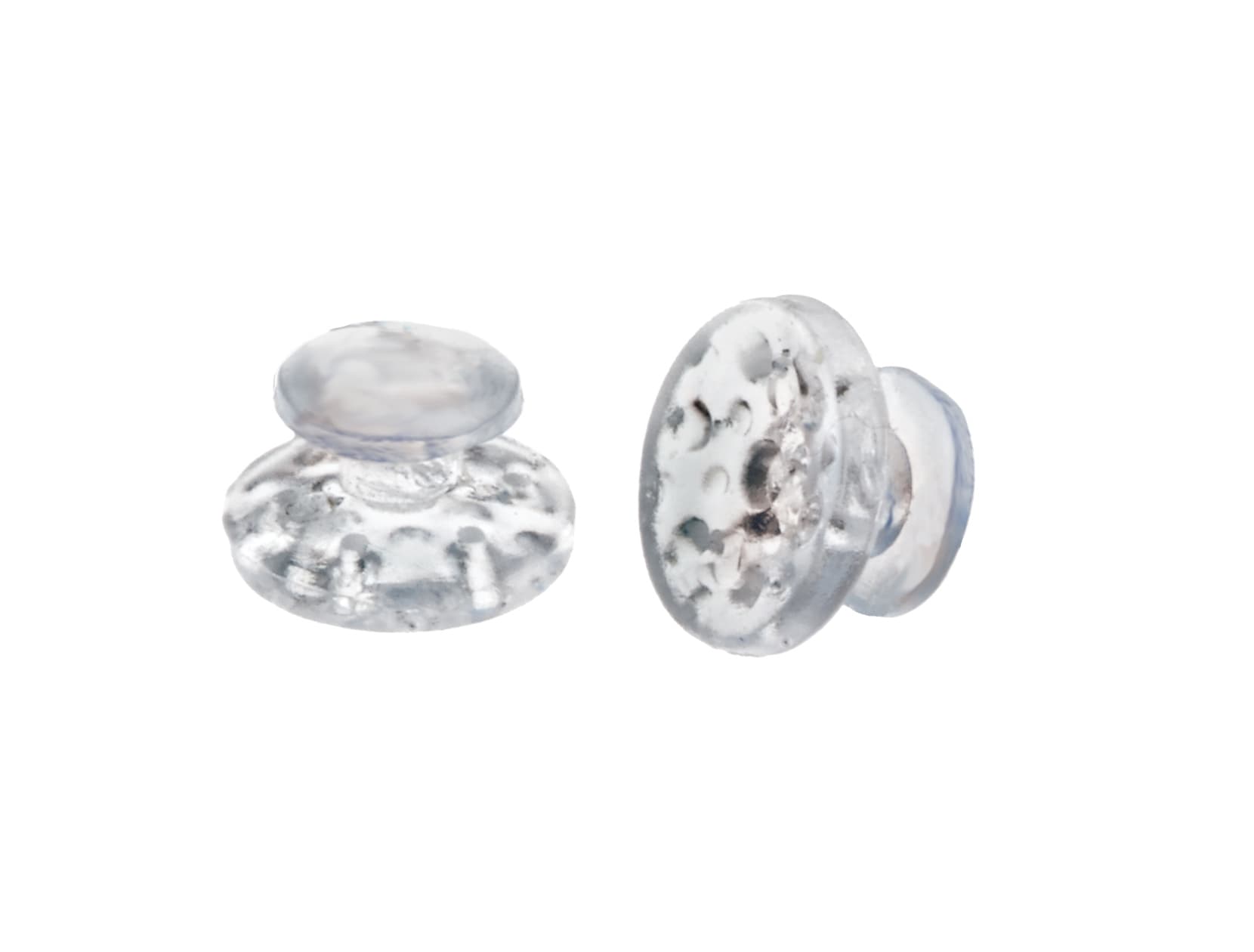 Boutons à coller polycarbonate translucide