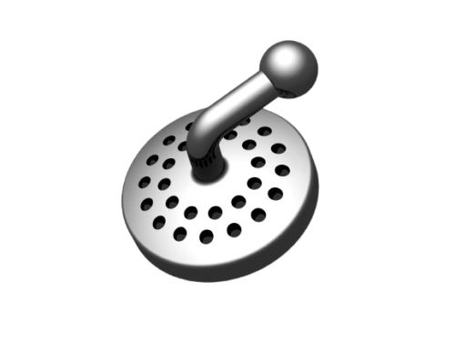 Crochets à coller en métal base ronde